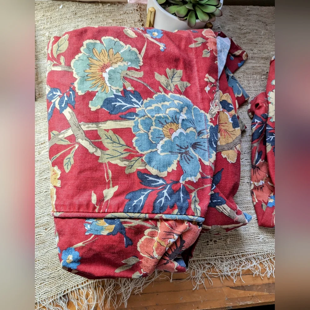 RARE!! Pottery Barn Linen/Cotton Brighton Duvet Cover + Sham